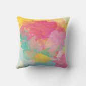 陽気なパステル調の水彩画の抽象芸術の装飾用クッション クッション (裏面)