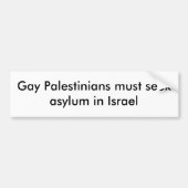 陽気なパレスチナ人はイスラエル共和国の保護所を追求しなければなりません バンパーステッカー (正面)