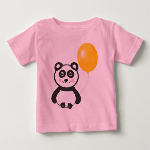 陽気なパンダ ベビーTシャツ