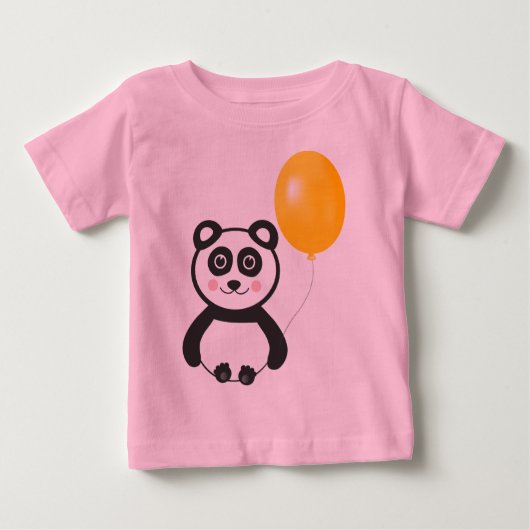 陽気なパンダ ベビーTシャツ (正面)