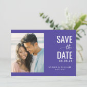 陽気なパープルモダン写真 セーブザデート (スタンド正面)