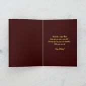 陽気なヒマワリを持つ伯母さん誕生日 カード (内部)