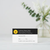 陽気なヒマワリテーマ美しいアポイントメントカード 予約カード (スタンド正面)