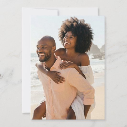 陽気なピーチビーチの写真 招待状 (正面)