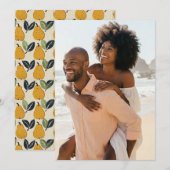 陽気なピーチビーチの写真 招待状 (正面/裏面)