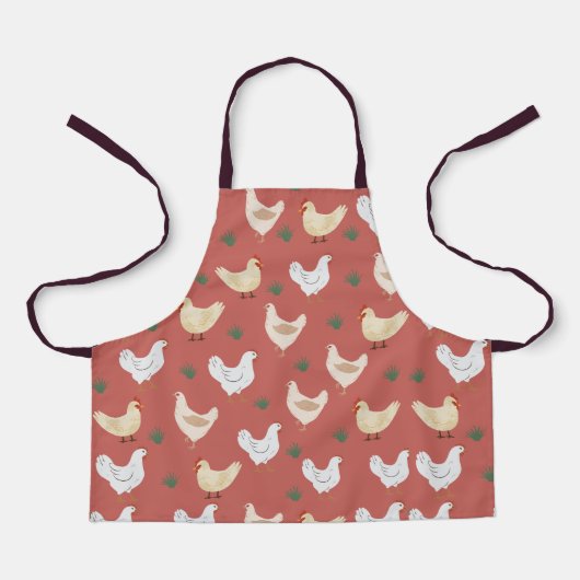 陽気なファーミヤードチキンキッズエプロン エプロン (正面)