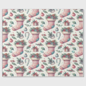 陽気なフェスティバルクリスマスラッピング紙 ラッピングペーパー (フラット)