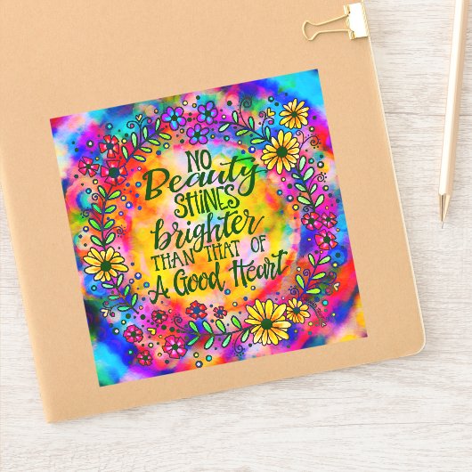 陽気なフローラいいハートカラフルかわいらし シール (ノートブック)