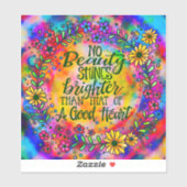 陽気なフローラいいハートカラフルかわいらし シール (シート)