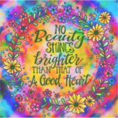 陽気なフローラいいハートカラフルかわいらし シール (正面)