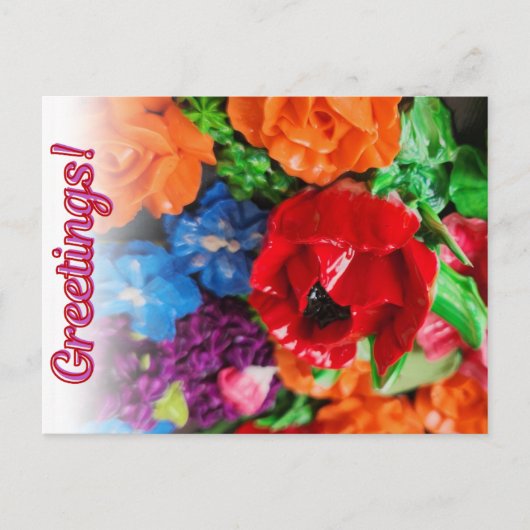 陽気なフローラはがき ポストカード (正面)