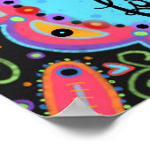 陽気なフローラ感謝引用文感動的ポスター ポスター (角)