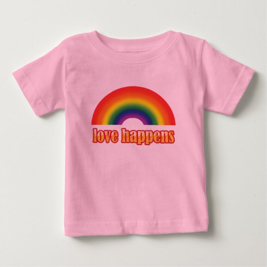 陽気なベビーの写実的なティー-プライドRainbows_02 ベビーTシャツ (正面)