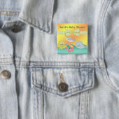 陽気なベビーの海の創造物のベビーシャワー 缶バッジ (インサイチュ)