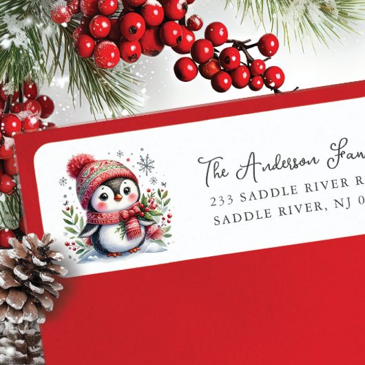 陽気なペンギン差出人住所 ラベル