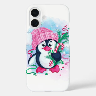 陽気なホリデーペンギン iPhone 16ケース