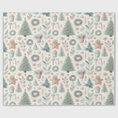 陽気なホリデーラッピング紙 ラッピングペーパー (フラット)