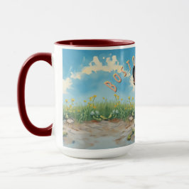 陽気なボストンテリアラブコーヒー マグカップ