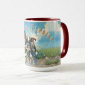 陽気なボストンテリアラブコーヒー マグカップ (正面右)