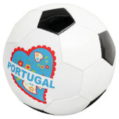 陽気なポルトガル語ハート サッカーボール (3/4)