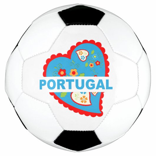 陽気なポルトガル語ハート サッカーボール (正面)
