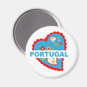 陽気なポルトガル語ハート マグネット (正面/裏面)