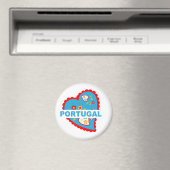 陽気なポルトガル語ハート マグネット (インサイチュ (食洗機))