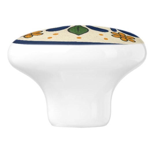 陽気なメキシコのタラベラフォークフローラセラミックノブ セラミックノブ (側面)