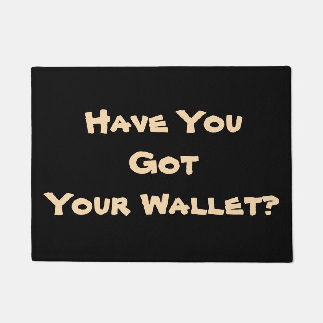 陽気なメモ句のオリジナルのおもしろい ドアマット (正面)