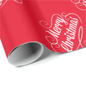 陽気なメリークリスマスの文字が付いている包装紙 ラッピングペーパー (ロールコーナー)