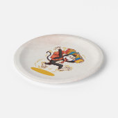 陽気なモンキースクールマンガバックパック&ブックおもしろい ペーパープレート (アングル)