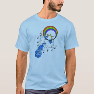 陽気なユニコーンのTシャツ Tシャツ