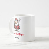 陽気なユーモア サンタ クリスマス コーヒーマグ コーヒーマグカップ (正面左)