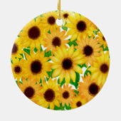 陽気なヨーロッパのヒマワリのオーナメント セラミックオーナメント (裏面)