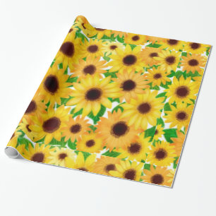 陽気なヨーロッパのヒマワリの包装紙 ラッピングペーパー