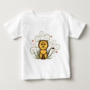 陽気なライオンのTシャツ ベビーTシャツ