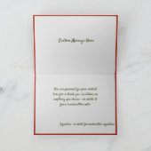 陽気なリースクリスマスニューイヤーグリーティング引用文 カード (内部)