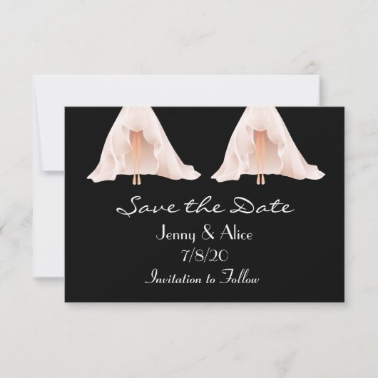 陽気なレズビアンの写真の保存日付 セーブザデート (正面)