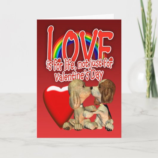 陽気なレズビアンの提案の市民パートナーシップ私、バレンティ シーズンカード (正面)