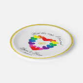 陽気なレズビアンの結婚披露宴のカスタムな紙皿 ペーパープレート (アングル)