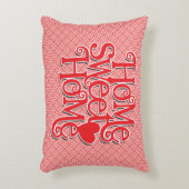 陽気なレッドホームスイートホーム装飾用クッション アクセントクッション (正面(垂直))