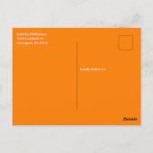 陽気なレトロ60年代の花柄のサンキュー ポストカード (裏面)