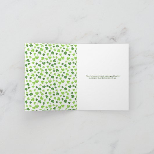 陽気なレプラカウン:聖パトリックデーのお祭り シーズンカード (内部)