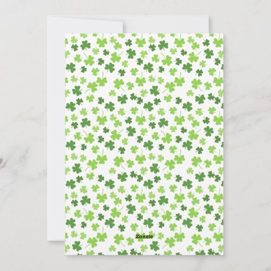 陽気なレプラコーン:セントパトリックデーのお祭り シーズンカード (裏面)