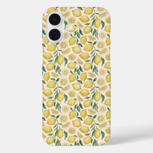 陽気なレモンパターン Case-Mate iPhoneケース (裏面)