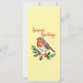 陽気なロビンからの季節の挨拶 カード (裏面)