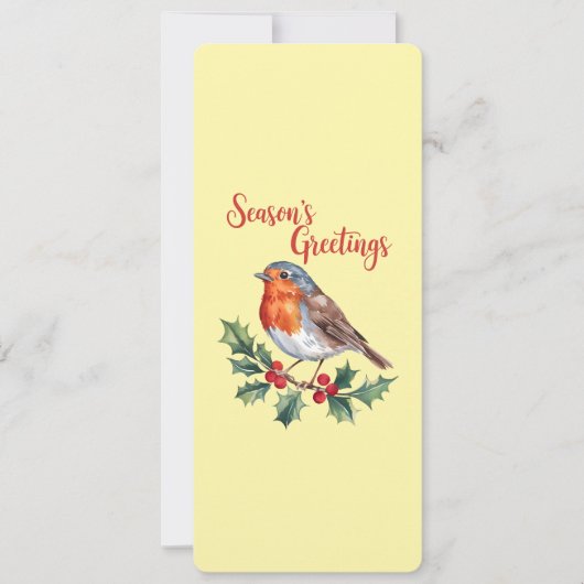 陽気なロビンからの季節の挨拶 カード (正面)