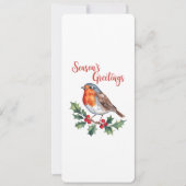陽気なロビンからの季節の挨拶 カード (正面)