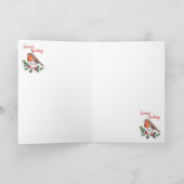 陽気なロビンからの季節の挨拶 カード (内部)