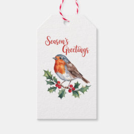 陽気なロビンからの季節の挨拶 ギフトタグ